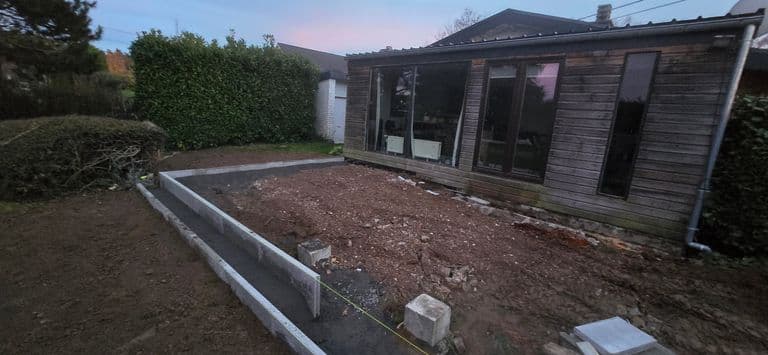 Terrasse en klinkers à Theux — fin de chantier (1)