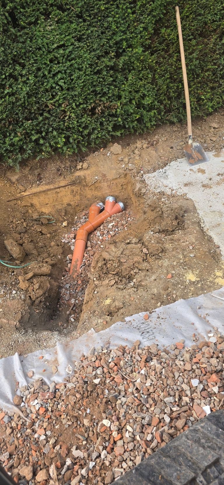 Semelle d'annexe, parking et palissade — fin de chantier (11)