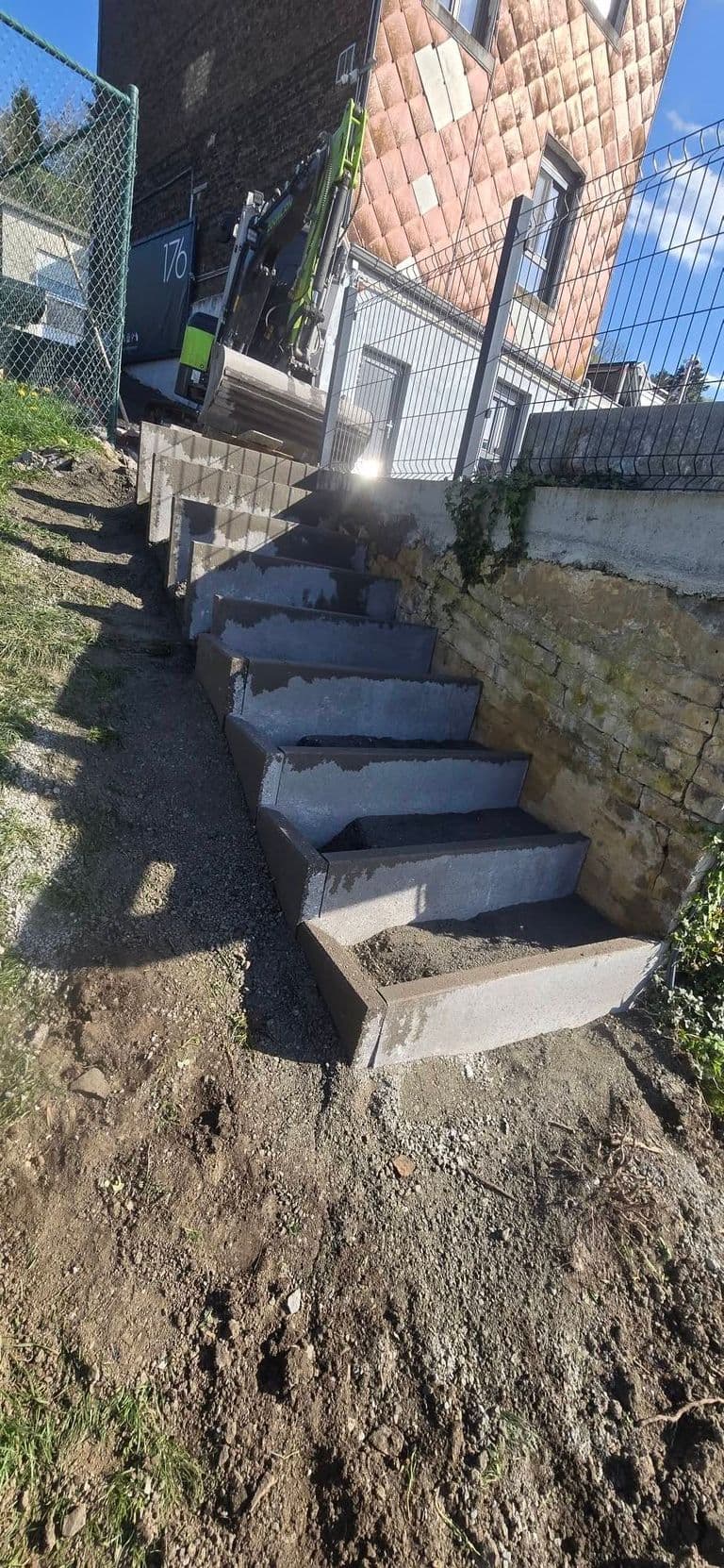 Allée de garage et escalier en klinkers — fin de chantier (3)
